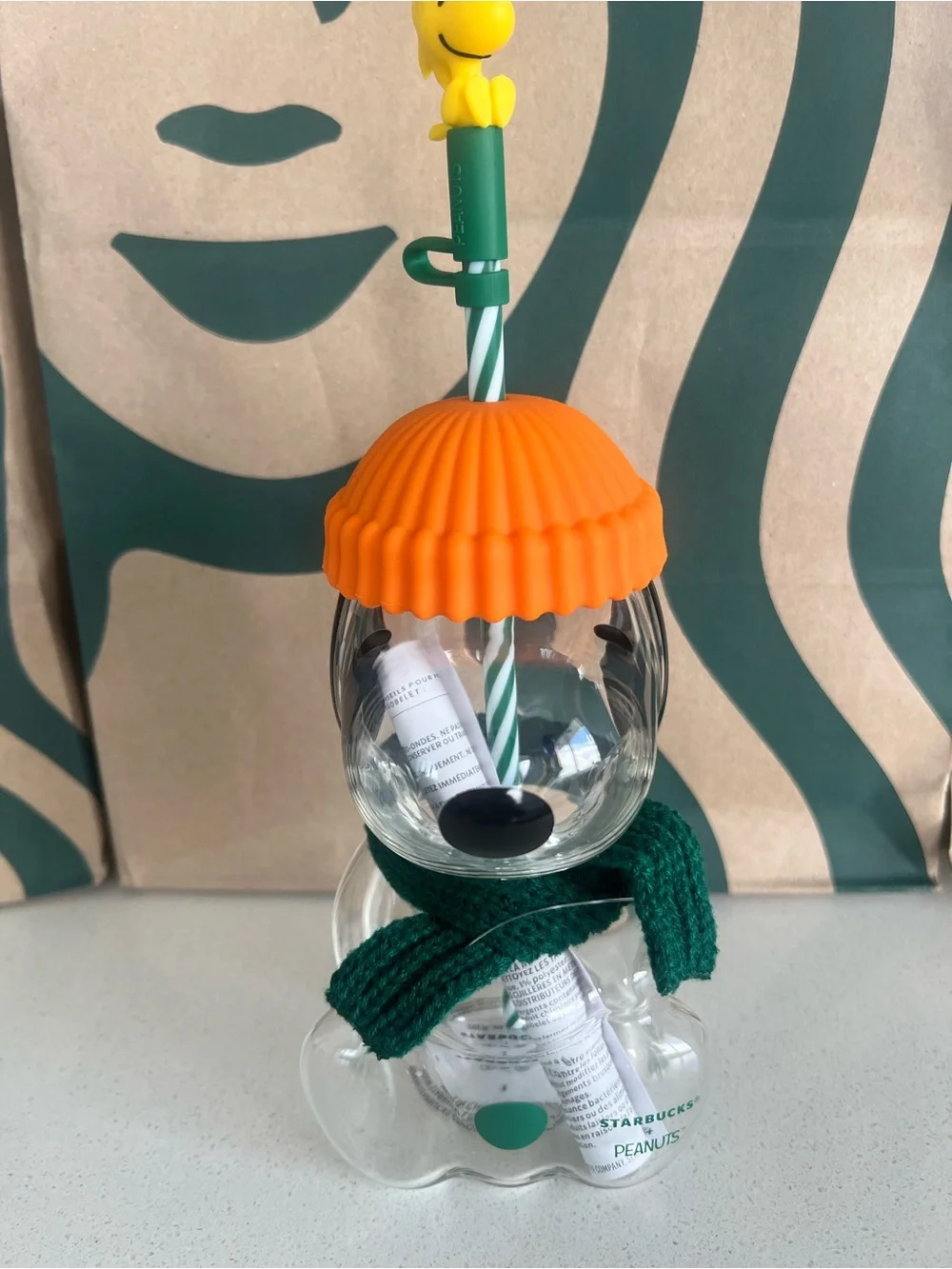 Peanuts Snoopy Starbucks Collection Glass Cup 🎃